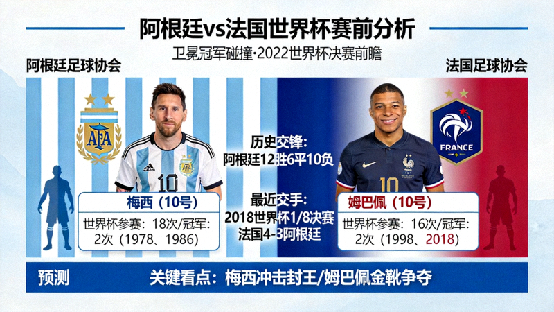 阿根廷对阵法国世界杯赛前分析，卫冕冠军碰撞