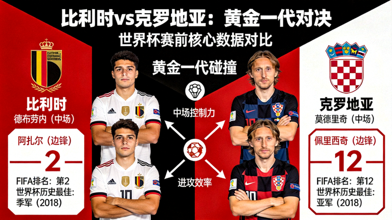 比利时对阵克罗地亚世界杯赛前分析，黄金一代对决